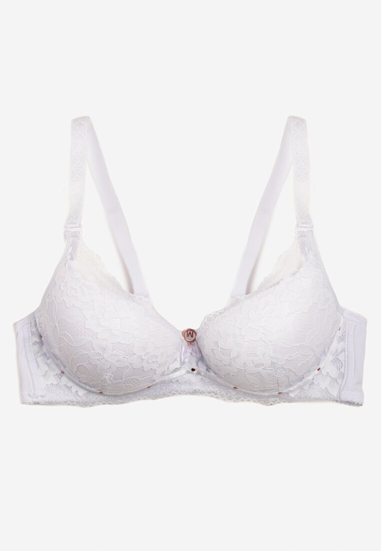 Sutien Alb cu Dantelă și Funcție Push Up Wifia