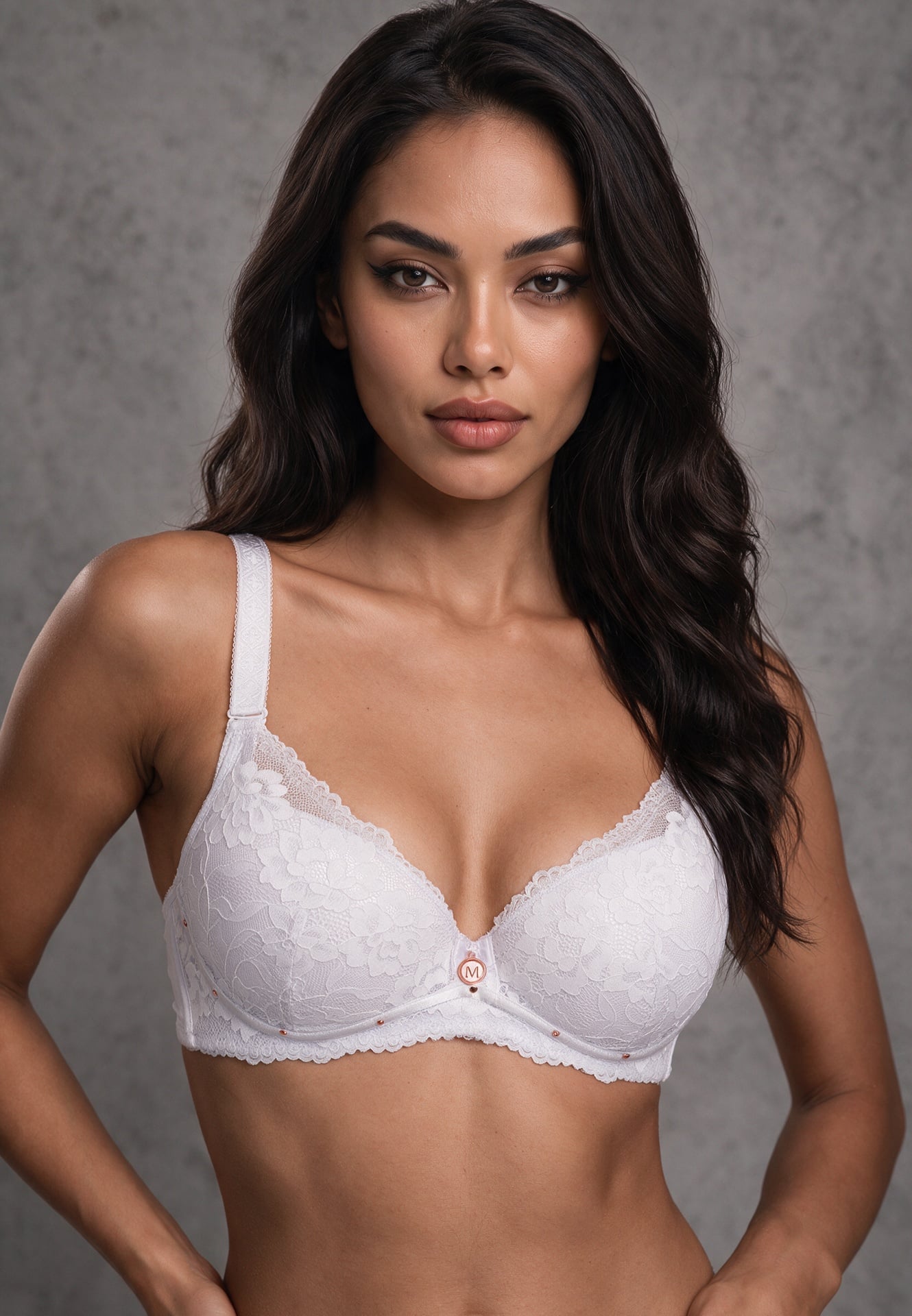 Sutien Alb cu Dantelă și Funcție Push Up Wifia