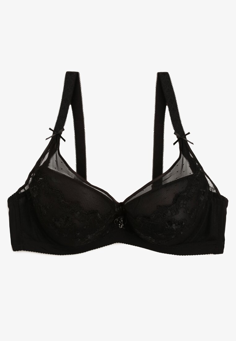 Sutien Negru cu Dantelă Suffa