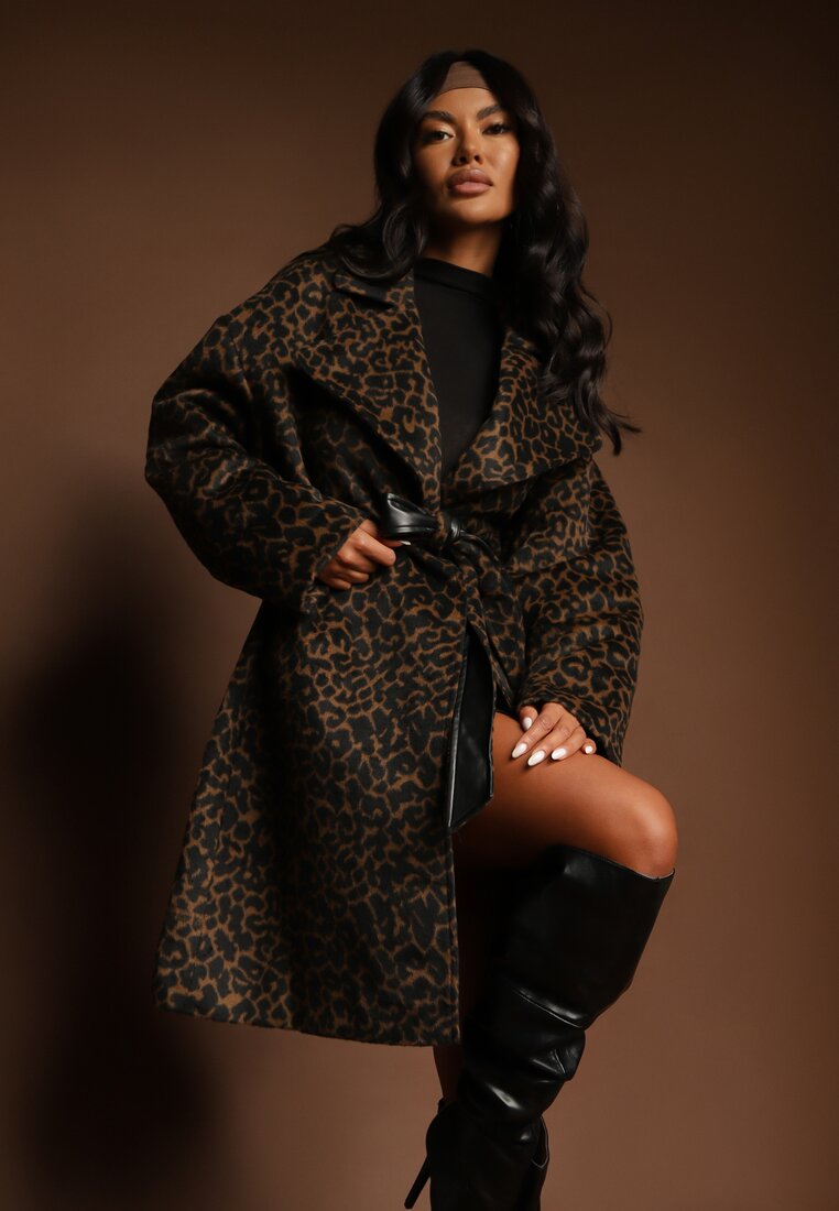 Palton Maro Clasic Cu curea în talie Înger