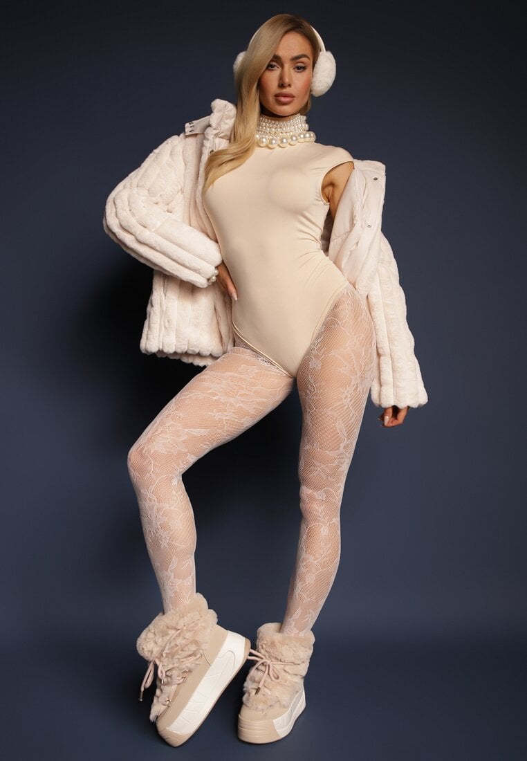 Body Bej deschis cu guler înalt fără mâneci Averille