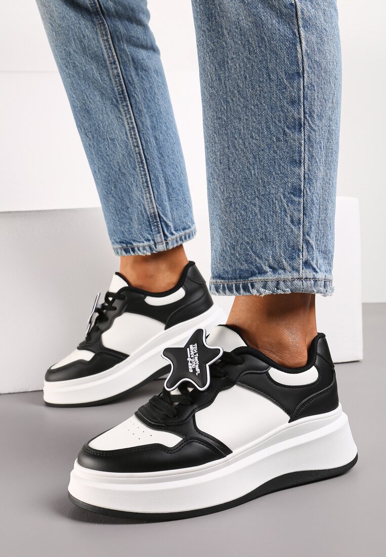 Adidași Negri pe Platformă cu Stea Detașabilă Ekaria