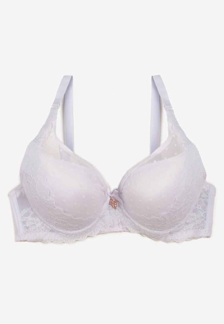 Sutien Alb Întărit Full Cup cu Dantelă Subtilă Serumka