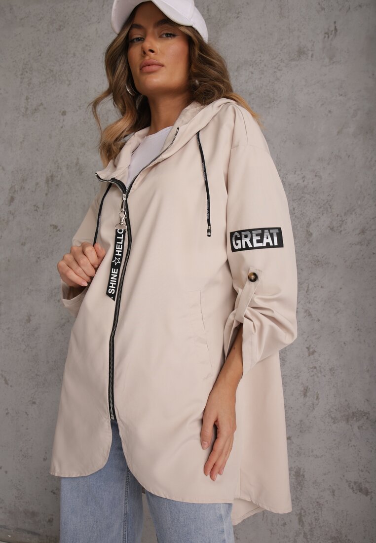 Geacă de vânt Bej deschis Oversize Palishe