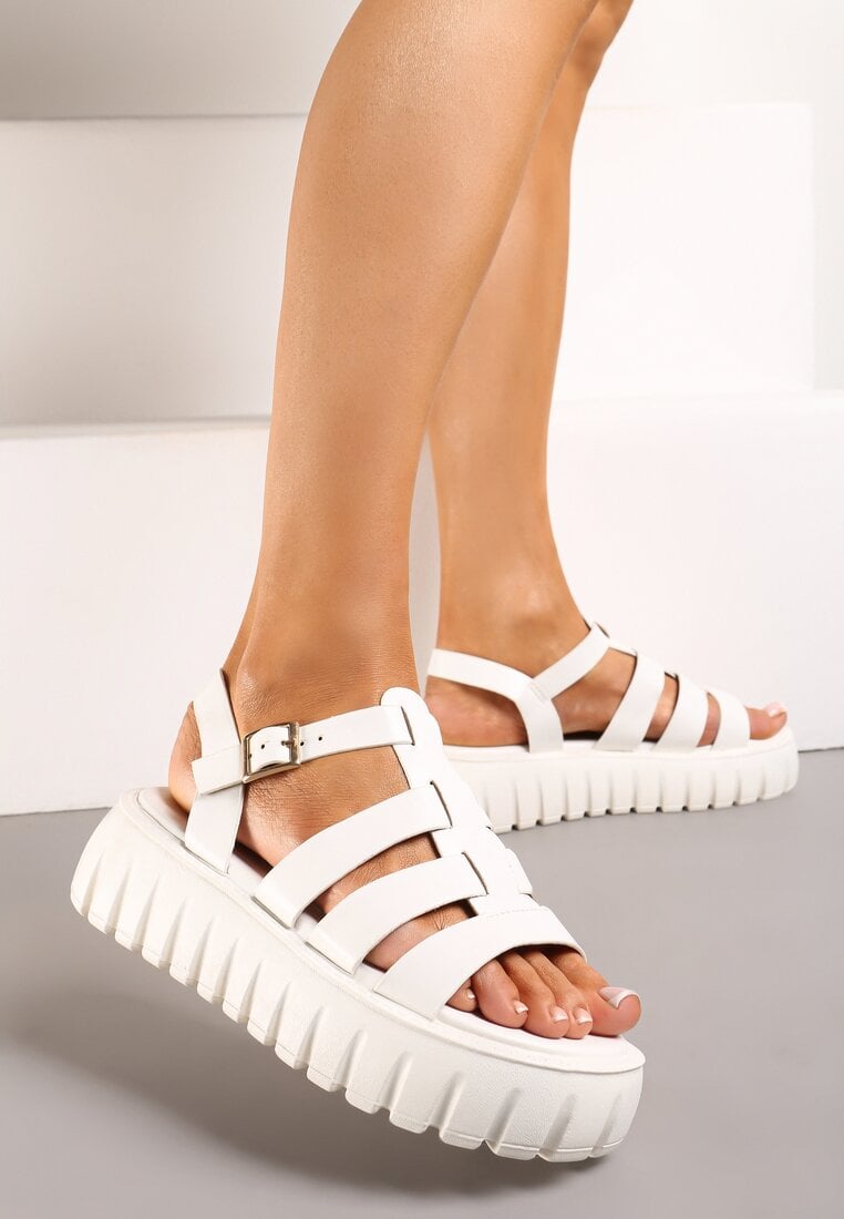 Sandały Albe Gladiator cu Platformă cu relief Kaimans