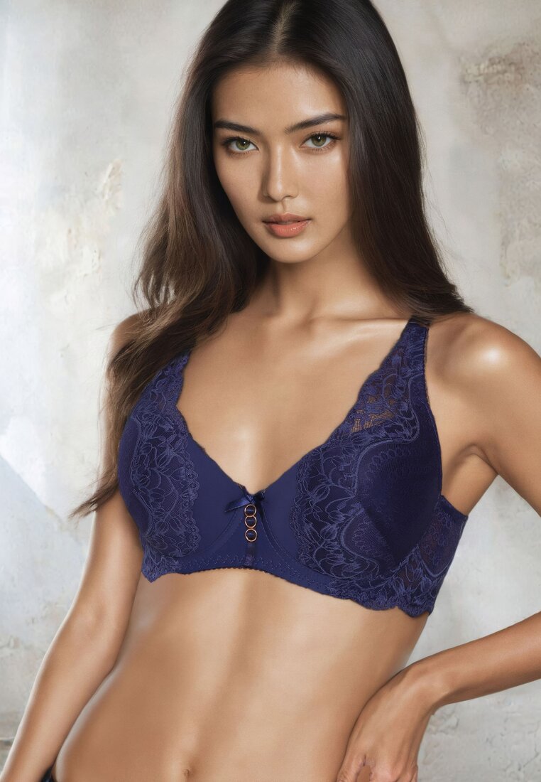 Sutien Întărit Full Cup bleumarin cu bretele reglabile Dimrah