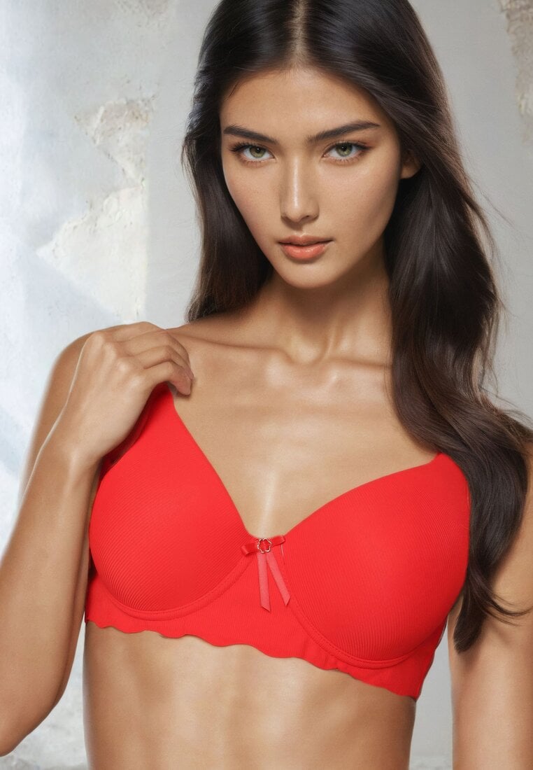 Sutien Roșu Full Cup cu bretele reglabile cu întăritură Karetta