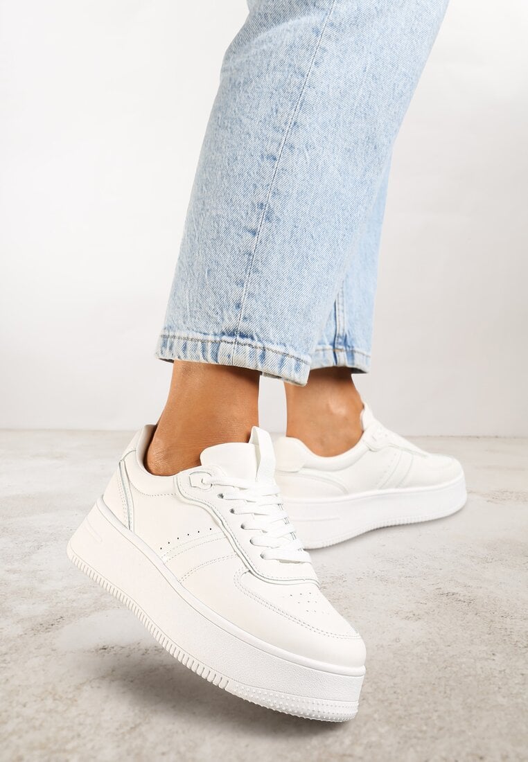 Adidași Albi Casual Vices pe Platformă Joasă Torila