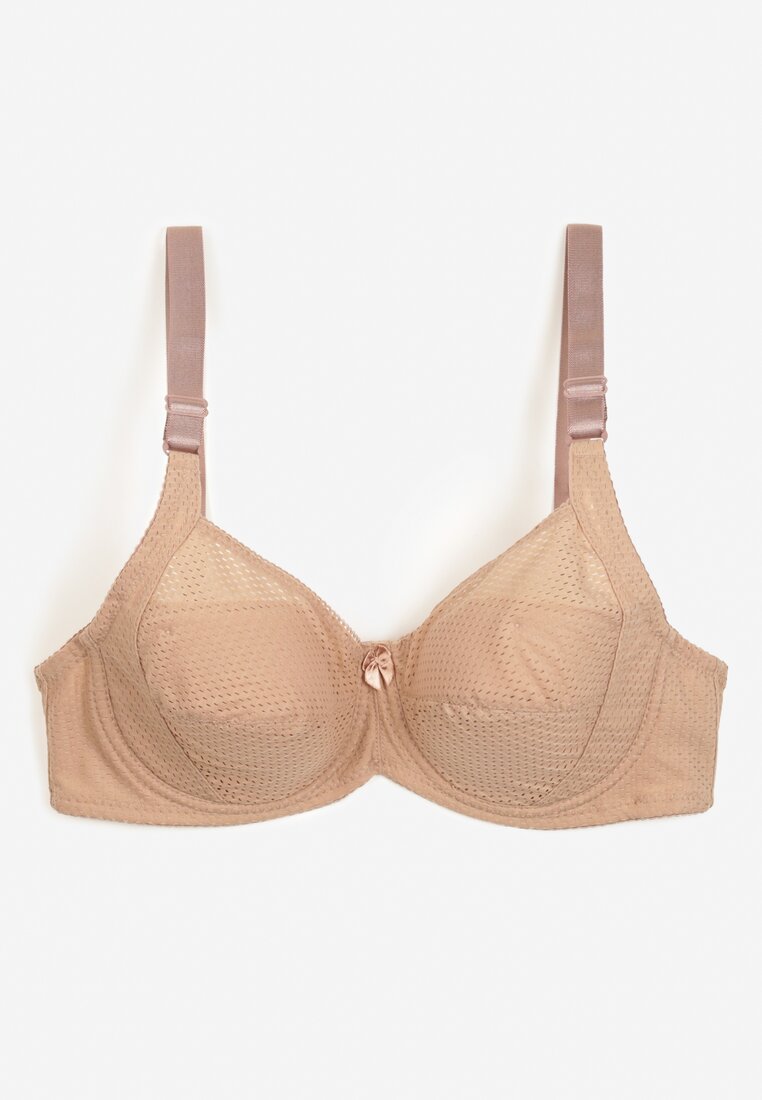Sutien Bej închis Decorat cu Perforații Croială Full Cup Erreviana