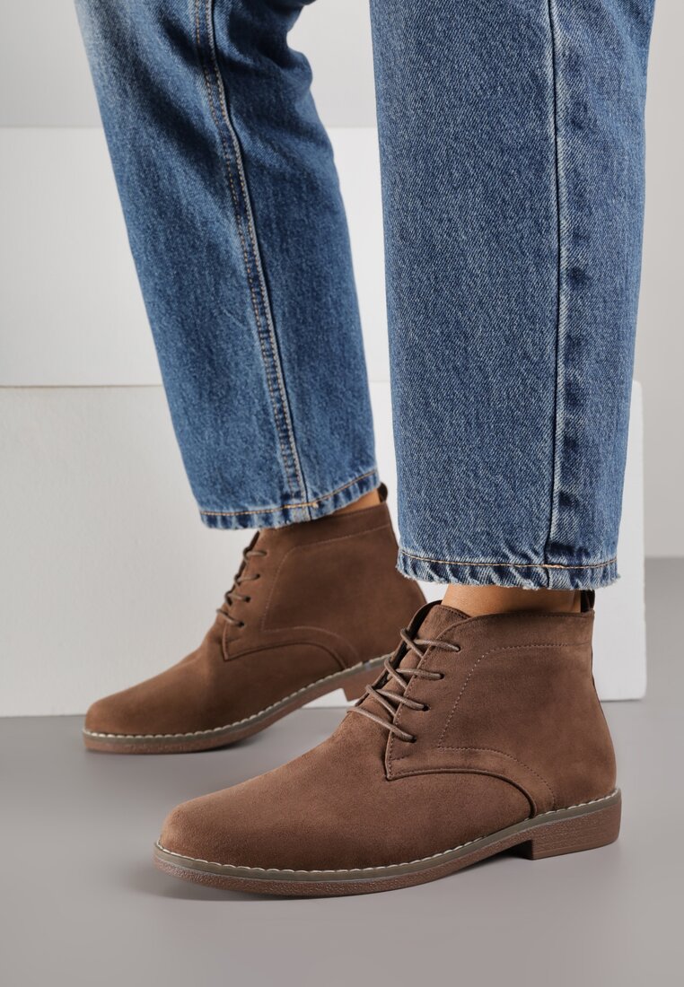 Ghete Bej închis cu șireturi Wasicia