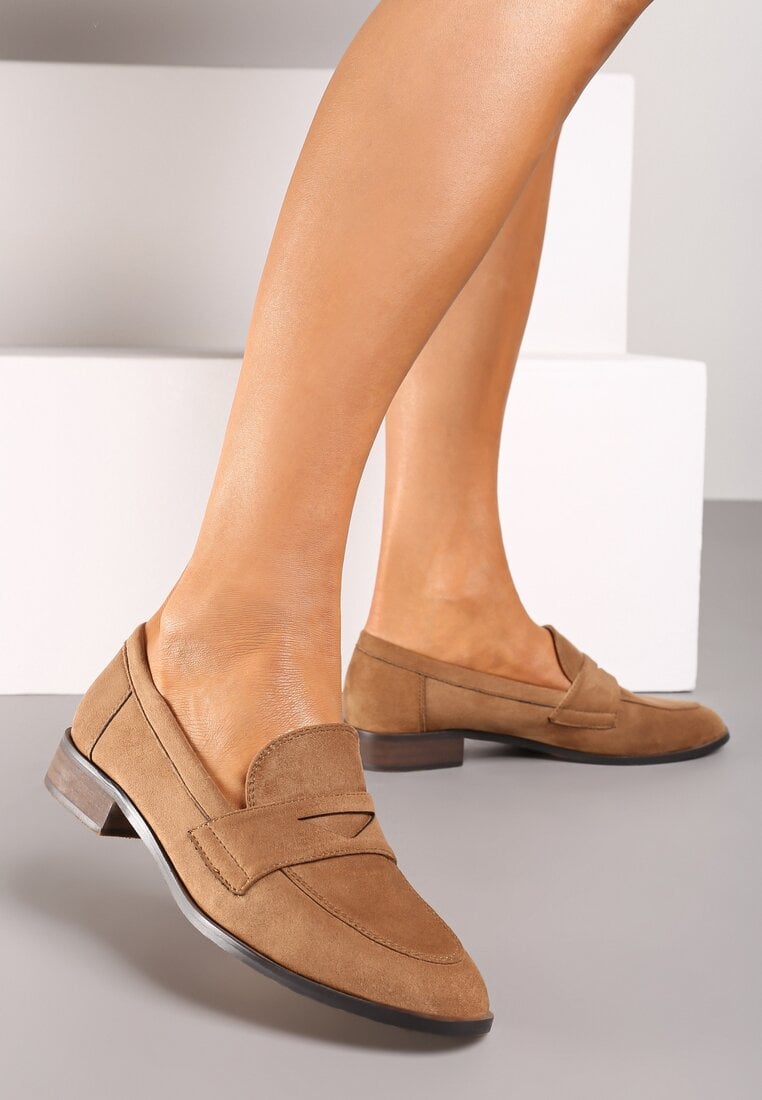 Mocasini Maro Clasici Tip Loafers cu Talpă Plată Daivina