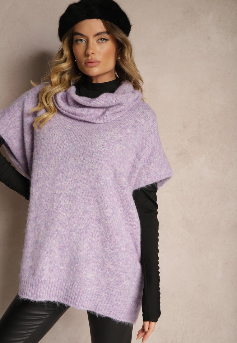 Maletă Violet cu Mânecă Scurtă cu Croi Liliac Miadorae