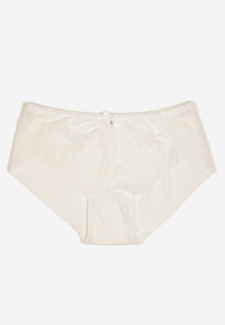 Chiloți Figi Albi Decorați cu fundă și dantelă Asortați