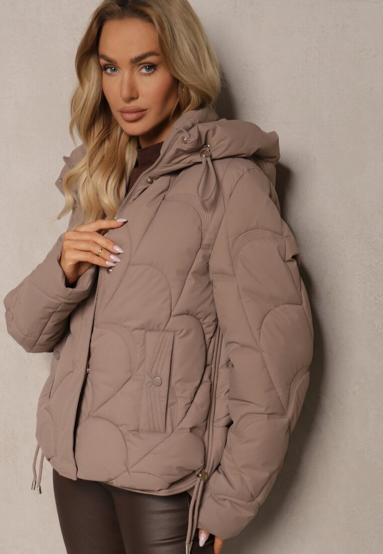 pizatabetaina Kurtka pikowana zapinana na zamek i zatrzaski - zielona - Olika