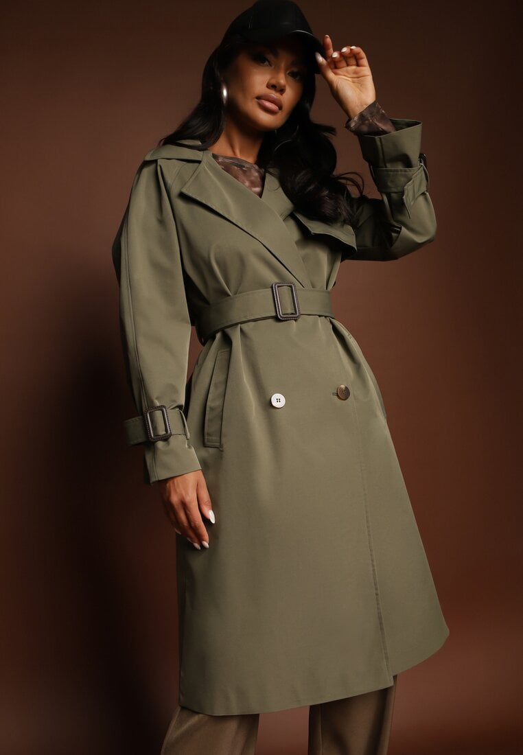 Trenci Verde cu Două Rânduri și Cordon Ninnolia