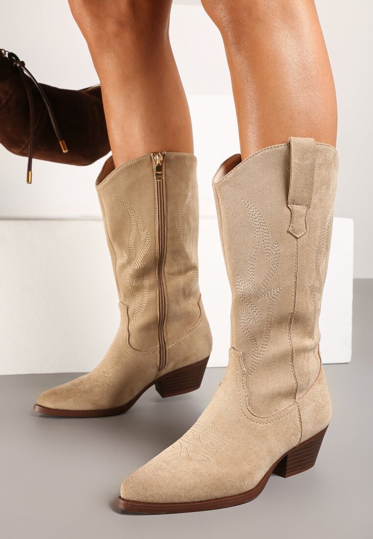 Botine Retalia Bej
