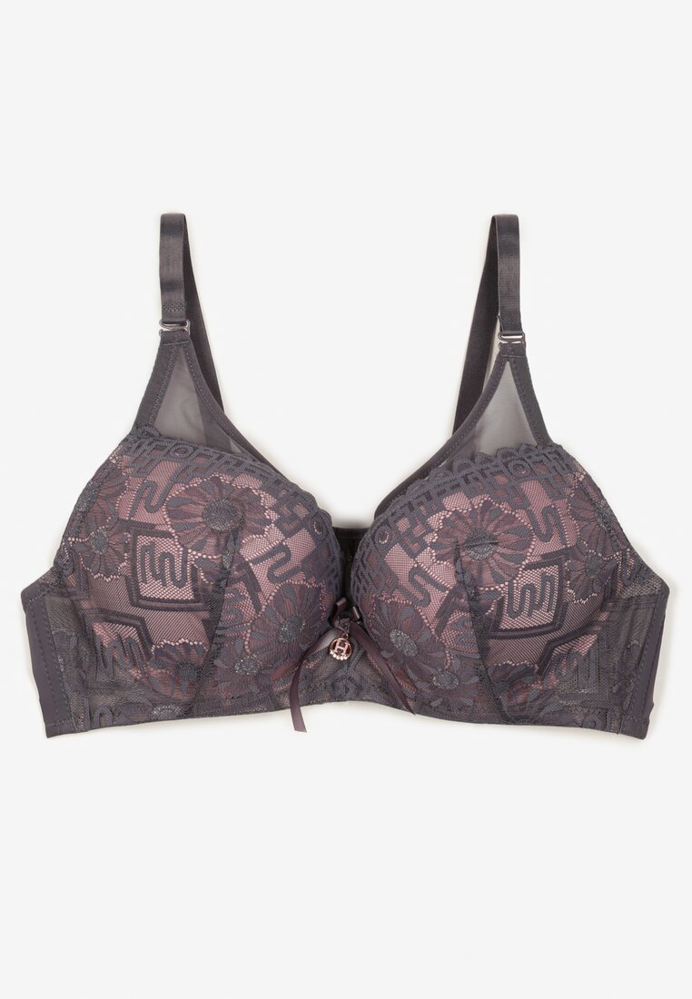 Sutien Violet-Roz cu cupă plină Ornat cu dantelă Raviera