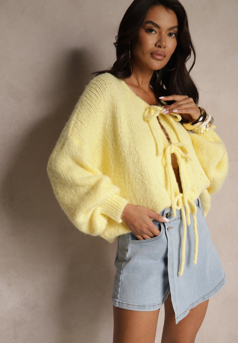 Fustă-Pantaloni scurți asimetrici albaștri deschiși din bumbac Velvivia