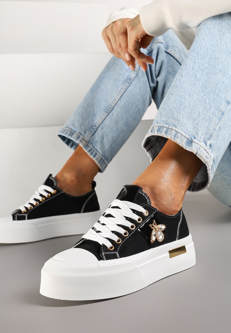 Tenisi Negri pe platformă cu aplicație bijuterie Gonessa