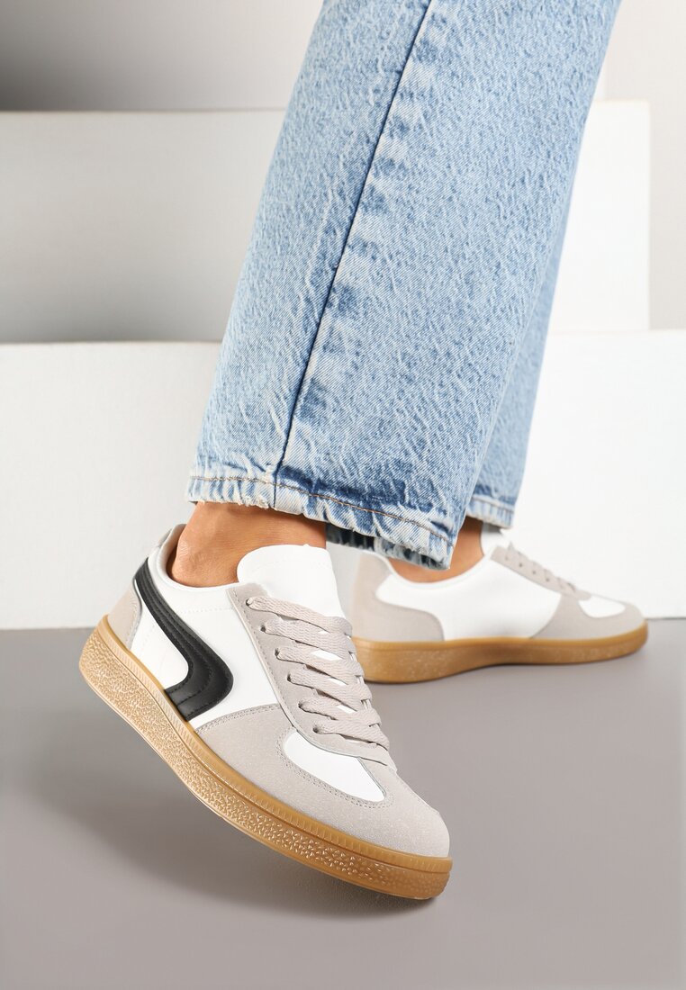 Sneakers Casual Alb-Negru Tip Tenisi Cult Ablerri