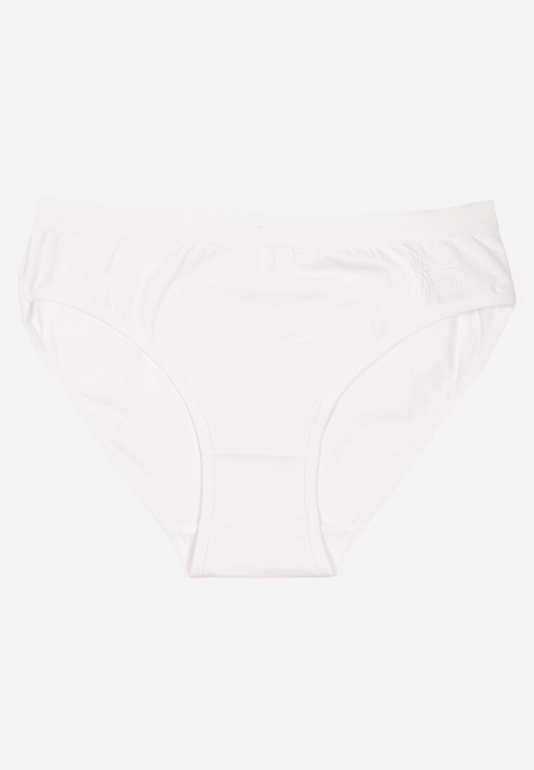 Chiloți Albi din Bumbac Tip Slip Afitia