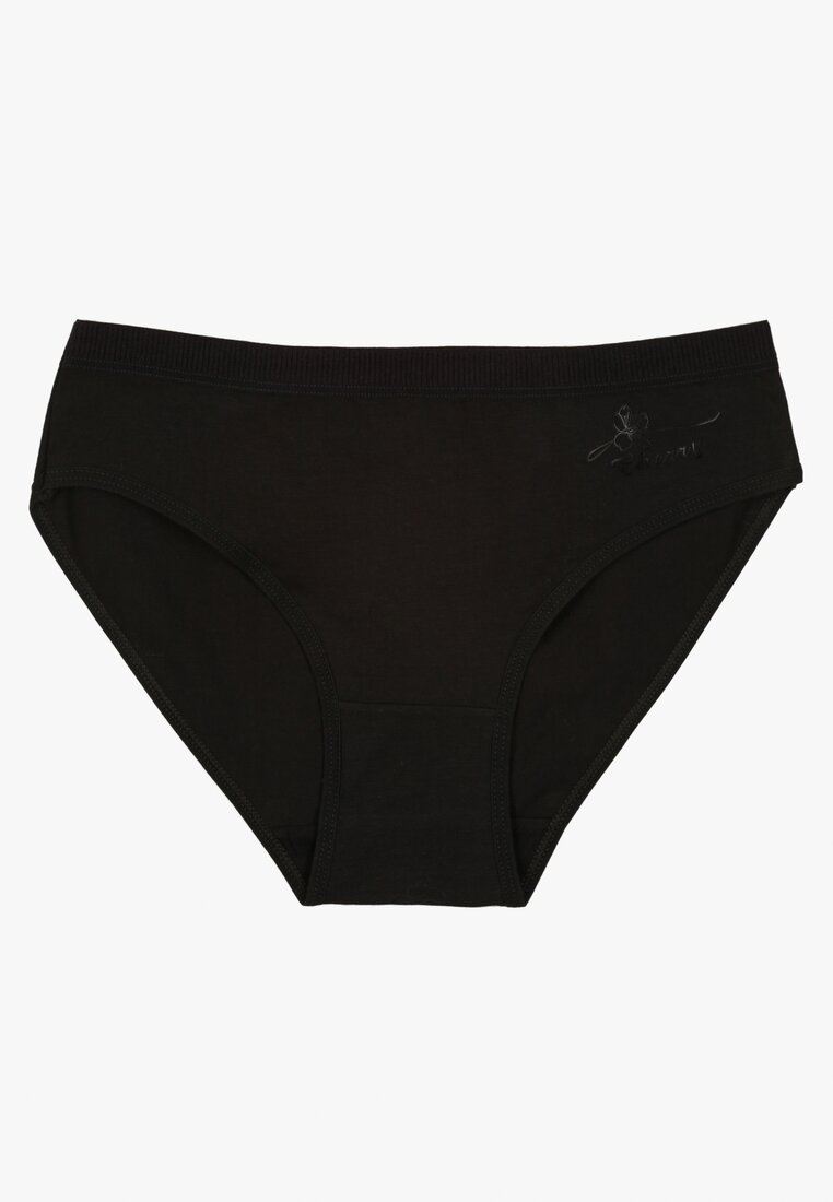 Chiloți Negri din Bumbac Tip Slip Afitia