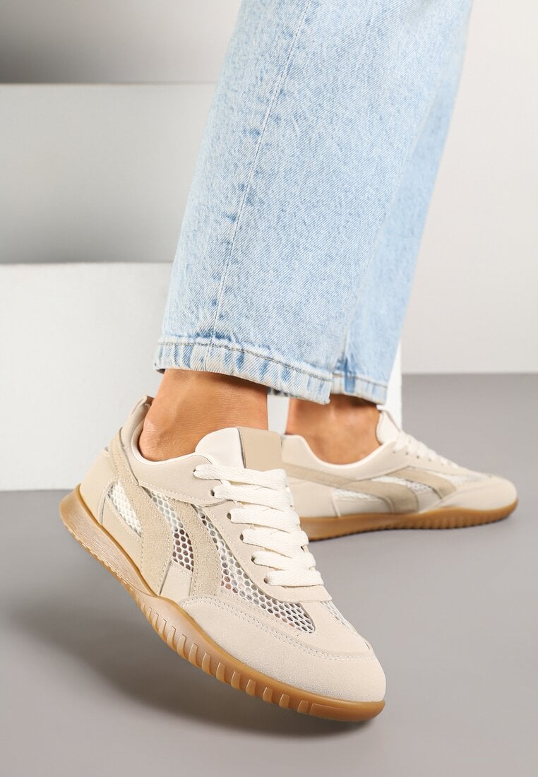 Adidași Tenisi Bej închis cu motiv geometric Amotheira