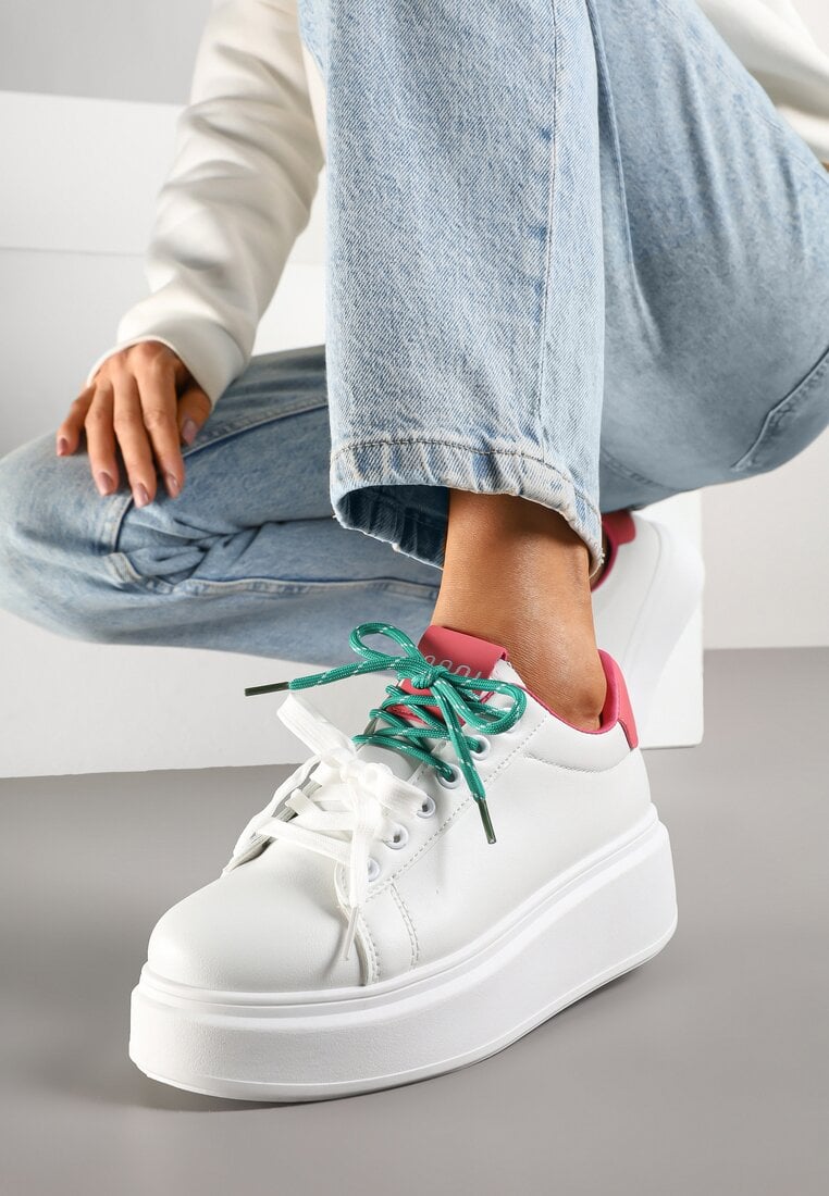 Adidași Alb-Roz cu Șiret Dublu Zdivoria