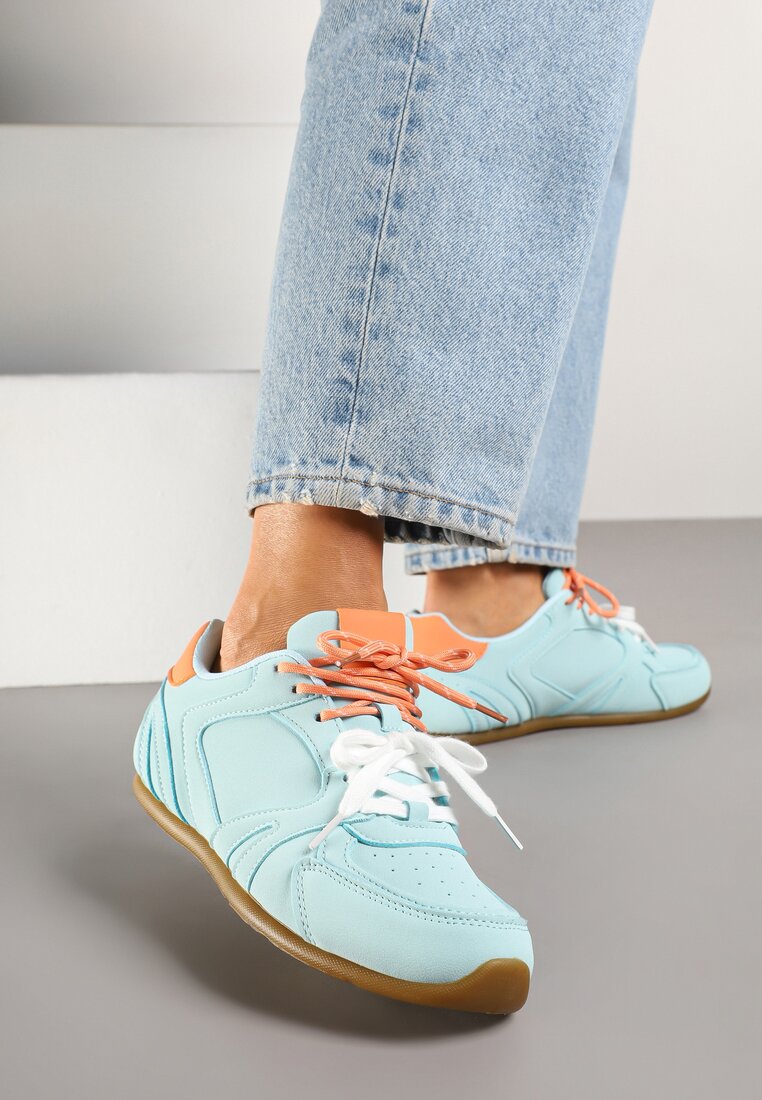 Adidași Albastru deschis Decorați cu Cusături și Șireturi Duble Telisaria