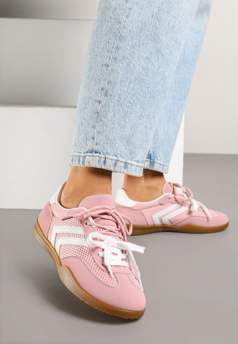 Sneakerși Roz stil teniși Decorați cu model geometric Teloriella