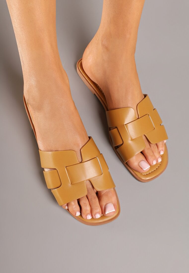 Papuci Maro deschis cu Partea superioară Geometrică Pollevela