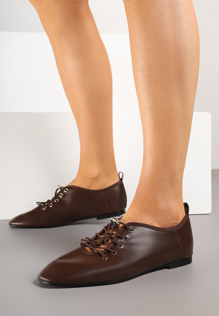 Pantofi Maro cu șireturi cu opritor Julirine