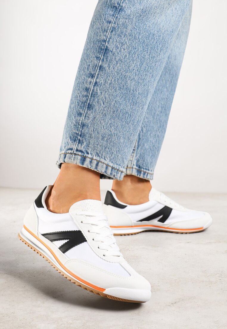 Adidași Albi cu Model Geometric Zoloti