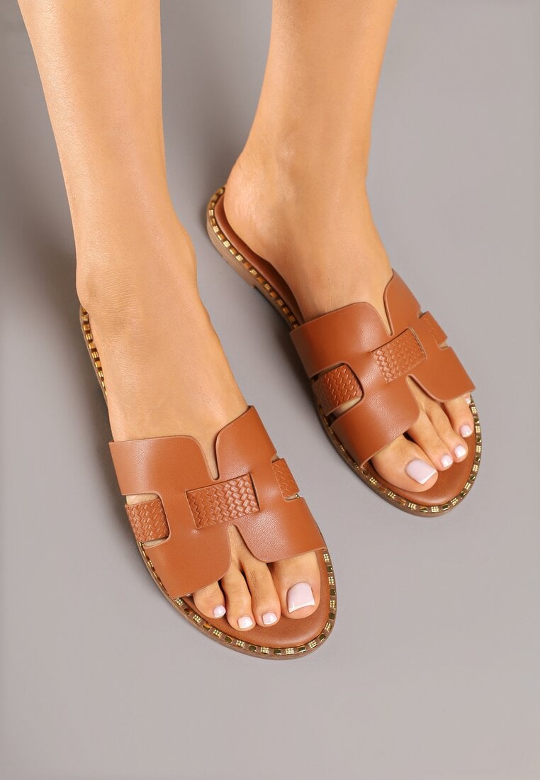 Papuci Maro Decorate cu împletitură Mitell