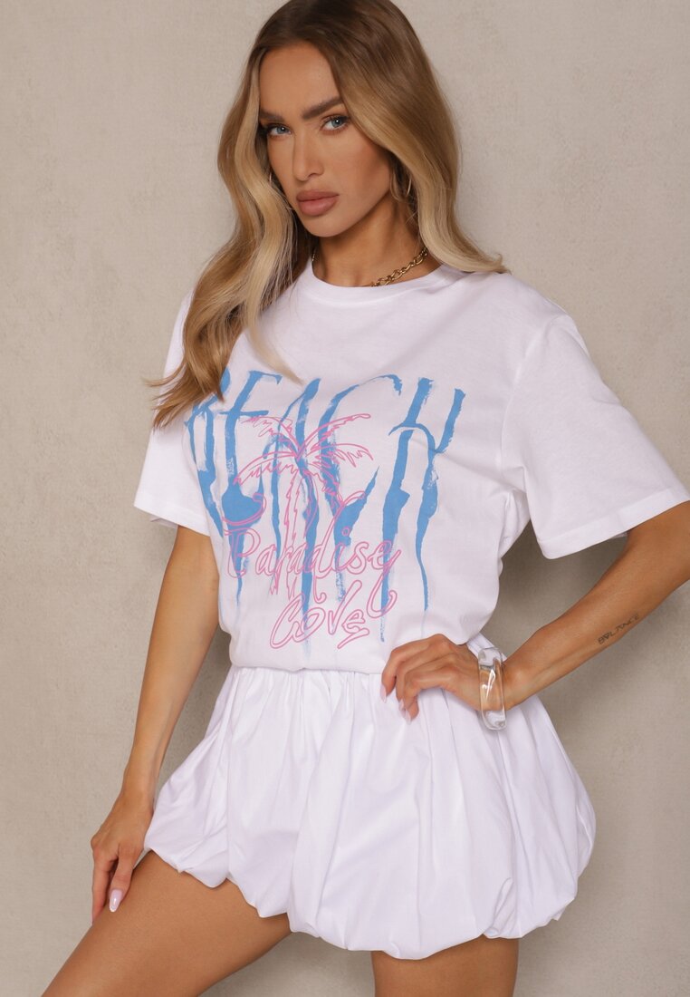 Tricou Alb Din bumbac Cu imprimeu Savileine