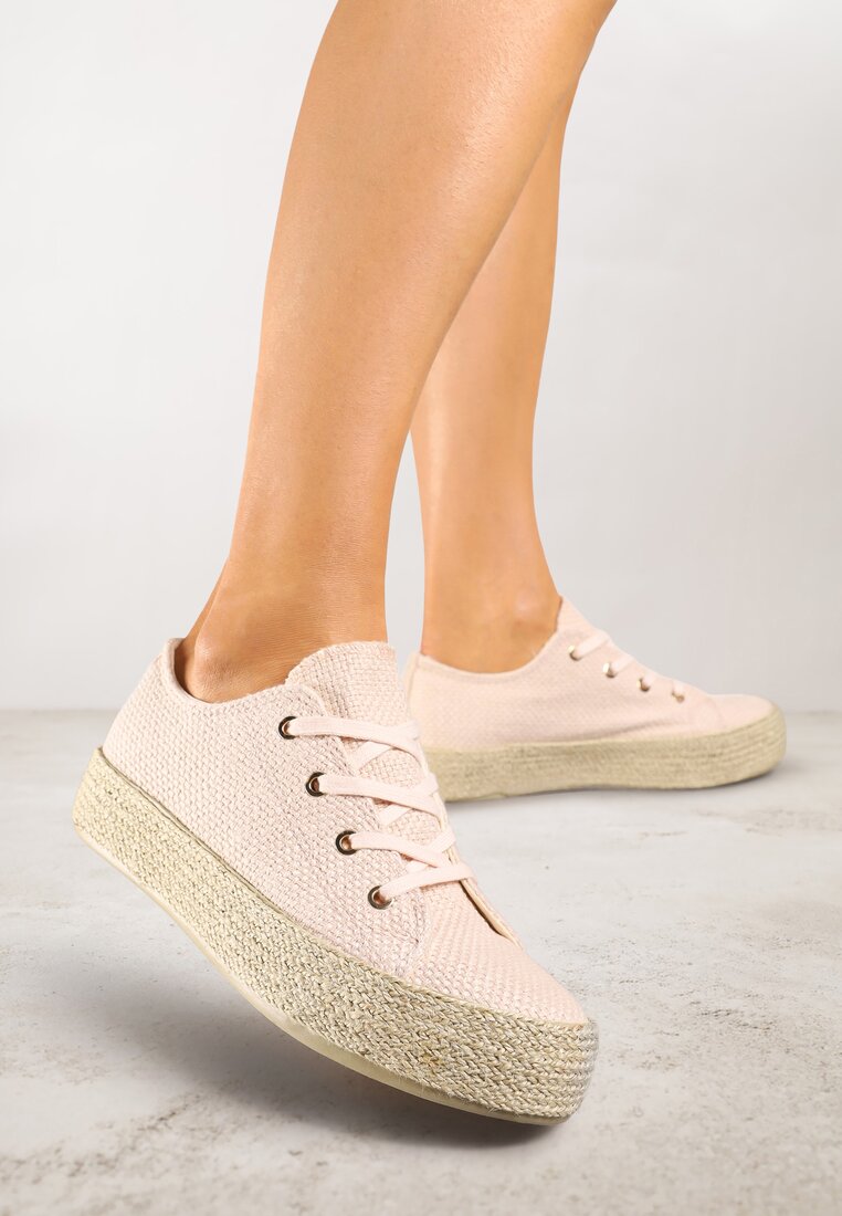 Tenisi Roz Decorați Cu Împletitură Filatera