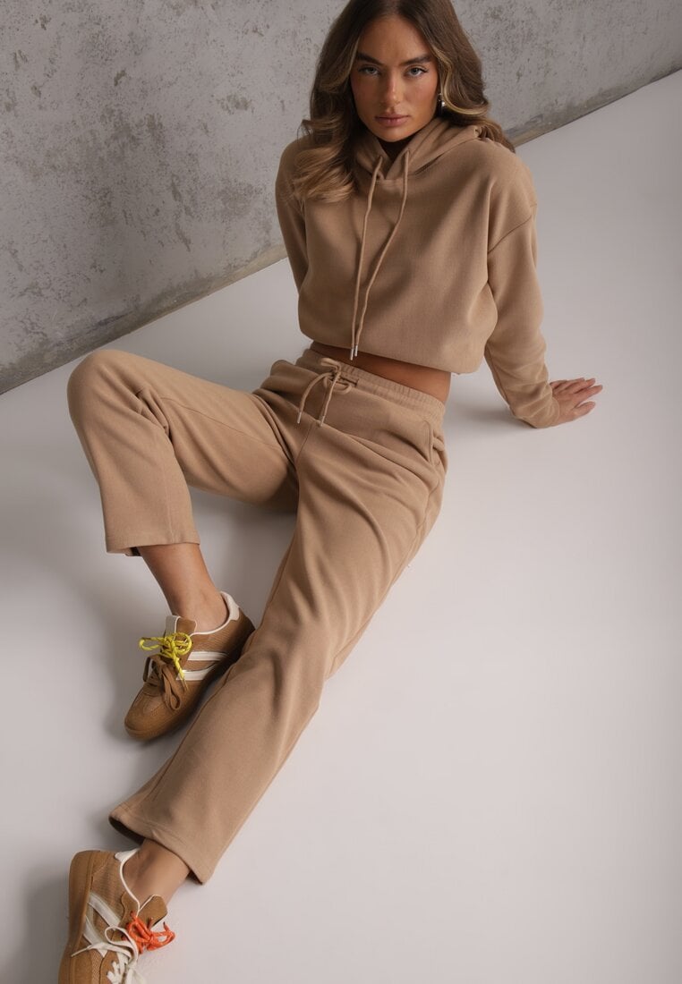 Set de Trening Bej închis 2-piese cu Bluză și Pantaloni Orifira