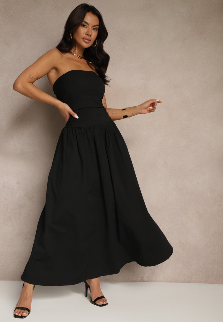 Rochie Neagră de cocktail din bumbac Bodycon Filitera