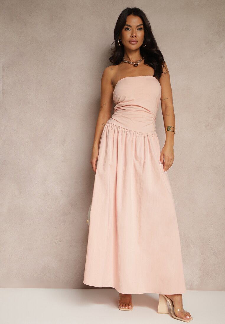 Rochie roz de cocktail din bumbac Bodycon Filitera