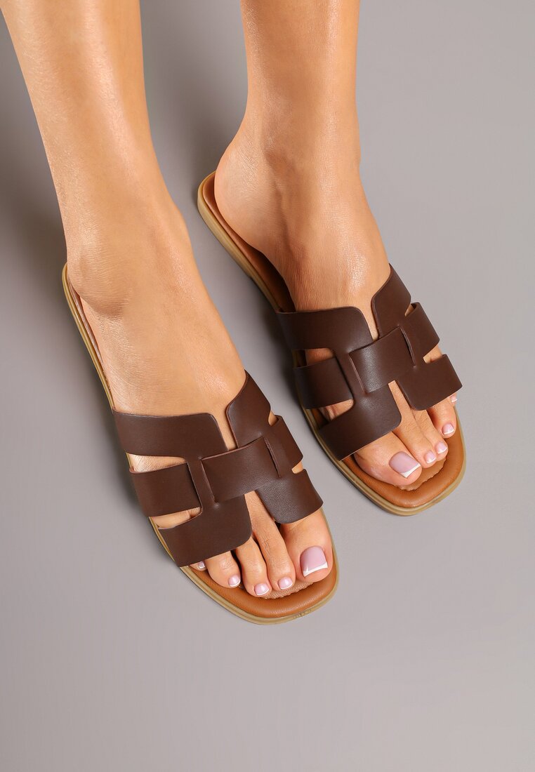 Papuci Maro închis cu barete împletite și vârf pătrat Filiela