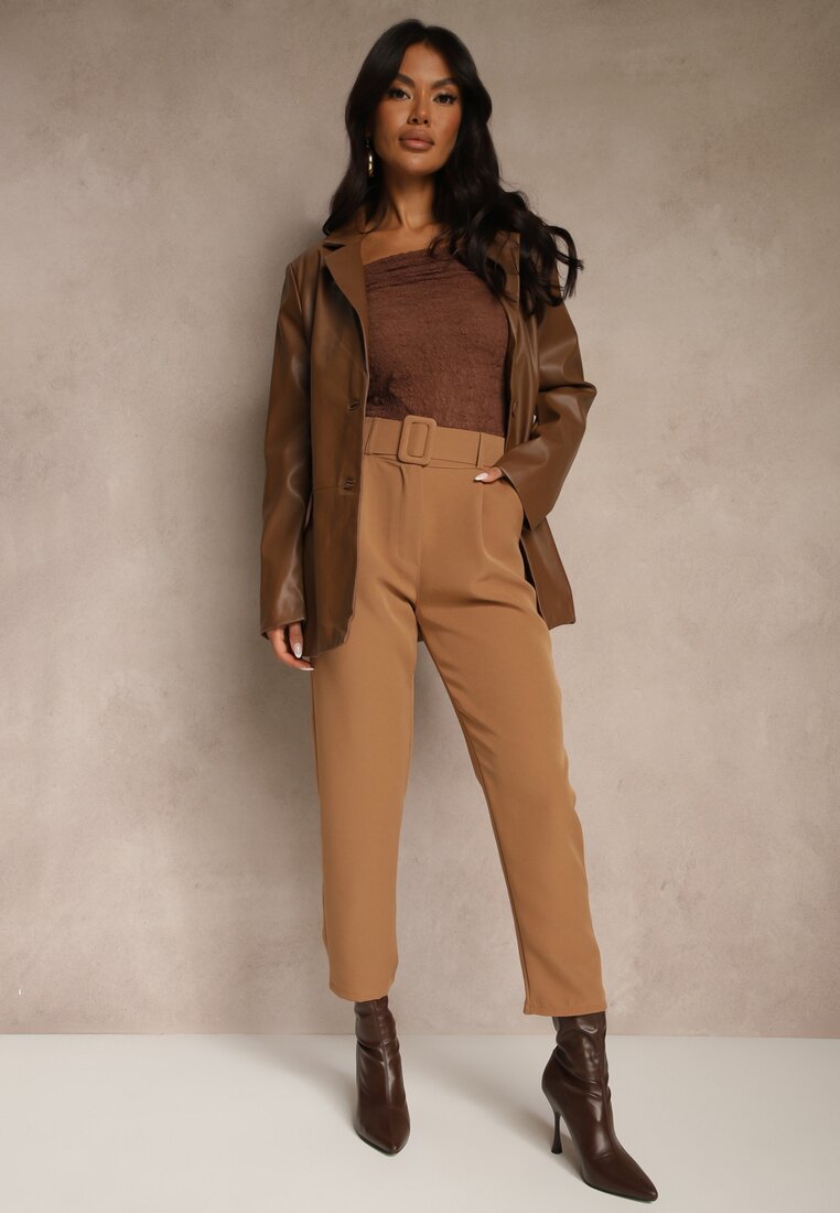 Pantaloni Maro cu Cureaua Eudeaa