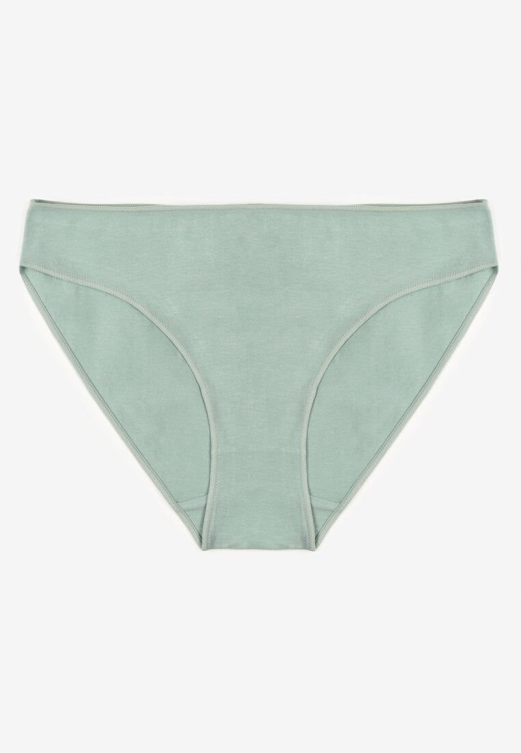 Chiloți tip slip Verde deschis din bumbac Silomena