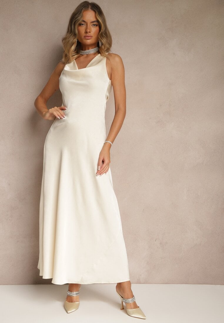 Rochie cambrată bej deschis Vices Legată la gât Zinvea