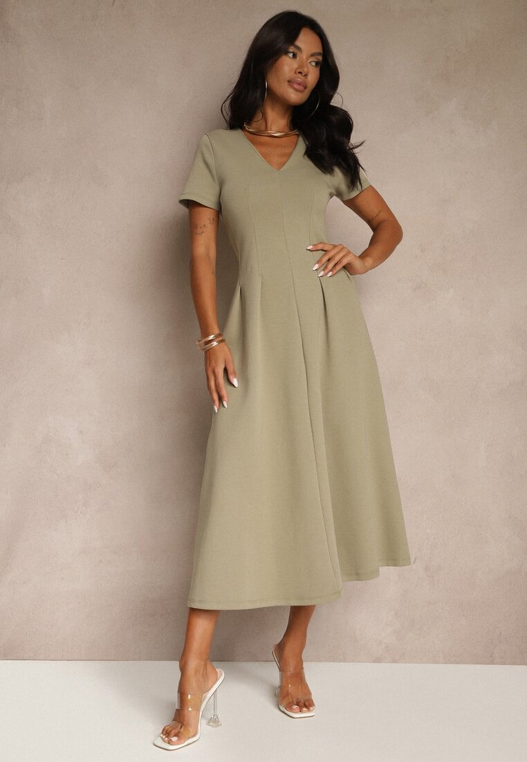 Rochie Casuală Verde deschis din bumbac Zeredira