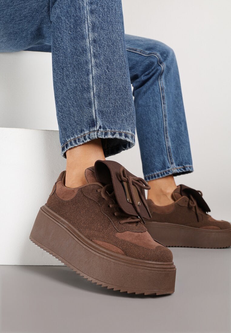 Adidași Maro Decorate cu Fundă și Limbă îndoită Ivalione