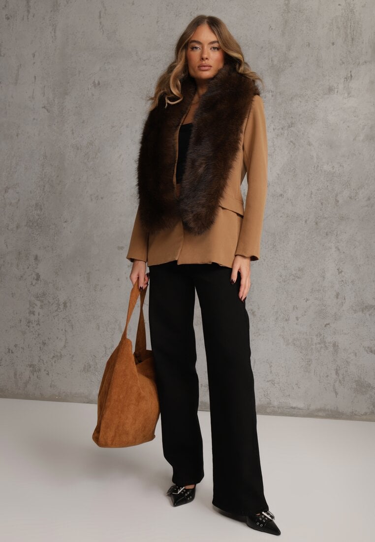 Blugi Negri cu Talie Înaltă cu Picior Larg Riloresa