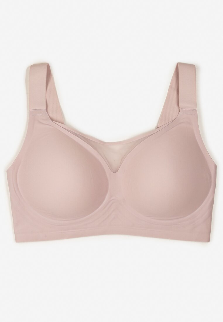 Sutien Mov cu bretele late, decorat cu inserție din plasă Salineva