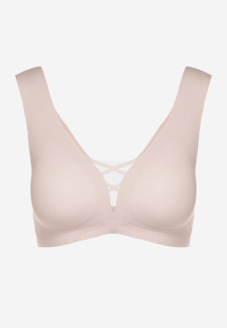 Sutien Sportiv Roz deschis Decorat cu plasă și aplicație tip corset Salinalla