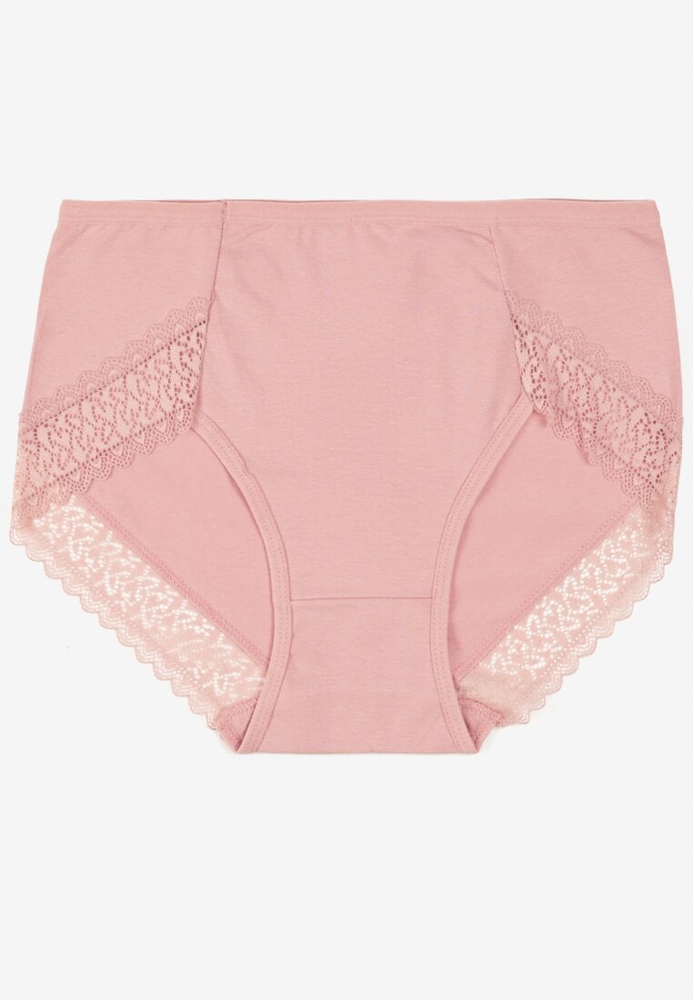 Figi Roz din bumbac cu dantelă Idilene