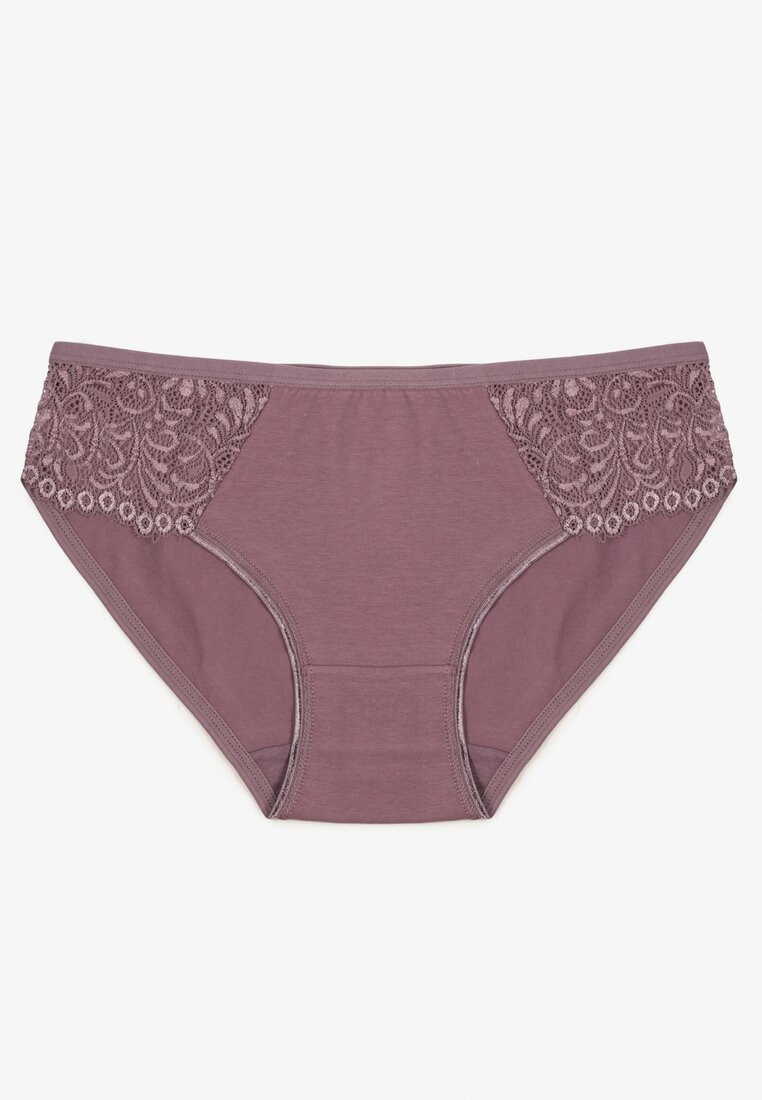 Slip Violet din bumbac cu croială clasică Venalice